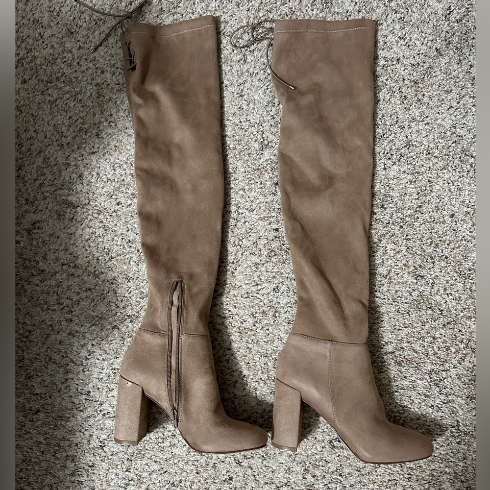 Chinese Laundry - Taupe Over the Knee Boots